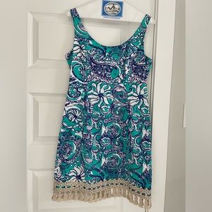 Lilly Pulitzer Shift Dress with Tassels - size 4 - like new!